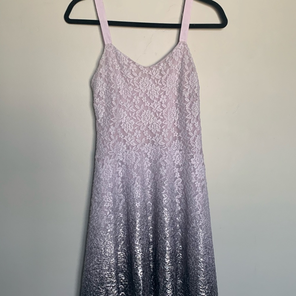Flirty Lavender Ombré Lace Dress